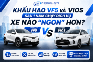 So sánh khấu hao VF5 và Toyota Vios sau 1 năm chạy dịch vụ